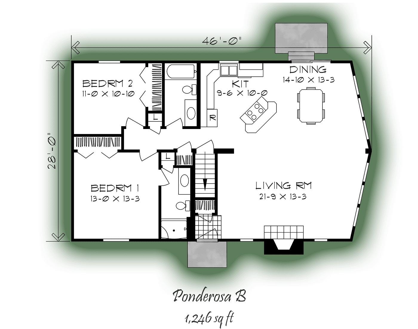 Ponderosa A Floor Plan Colorado